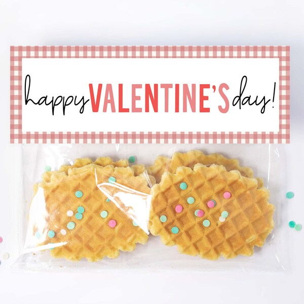 Valentines Day Treat Bag Topper Printable, Sandwich Bag Treat Topper, Farmhouse Valentines Day Treat Bag Toppers in 3 Sizes Instant Download