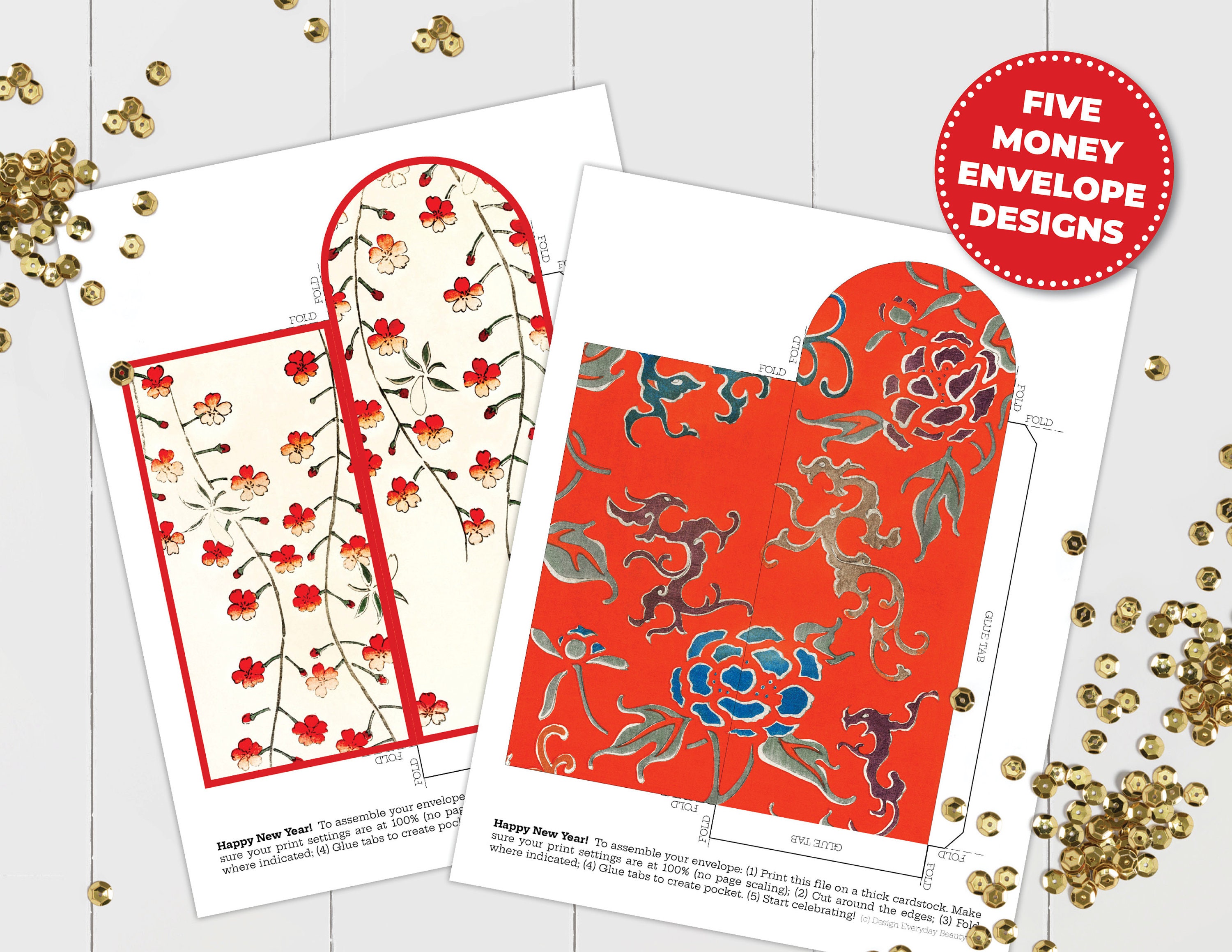 Lunar New Year Money Envelope, Year of the Horse Red Envelopes