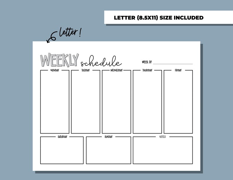 EDITABLE Weekly Schedule for Kids Printable to Plan All Your Activities ...