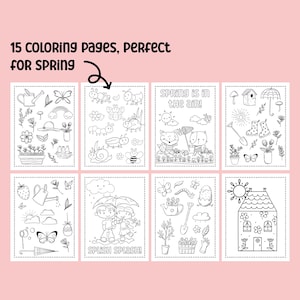 Spring Printable Activity Bundle with Coloring Pages, Word Search, Word Scramble, Games & Maze Activities! Spring Kids Activities image 6
