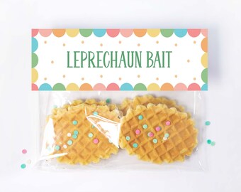 Leprechaun Bait Treat Bag Topper om een kabouter te vangen deze St. Patricks Day! Afdrukbare traktatiezaktag voor St Patricks Day Classroom Party