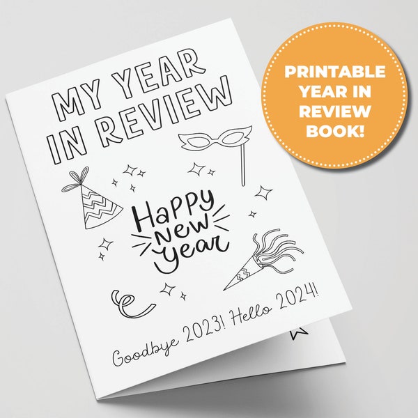 Kids Year in Review Activity, Printable Time Capsule for Kids, New Year's Eve Year in Review Printable, NYE Activities for Kids, NYE 2023