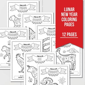 Chinese New Year Coloring Pages, Chinese New Year Kids Activities, Year of the Snake Coloring Page, Lunar New Year Activity for Kids