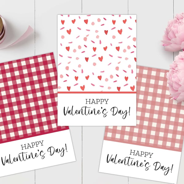 Valentine's Day Mini Cookie Card, Printable Mini Cookie Card, Cookie Valentines, Printable Cookie Card Bundle for Instant Download