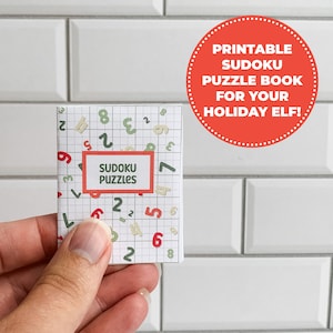 Mini Sudoku Book for Elf Activity Printable Elf prop book
