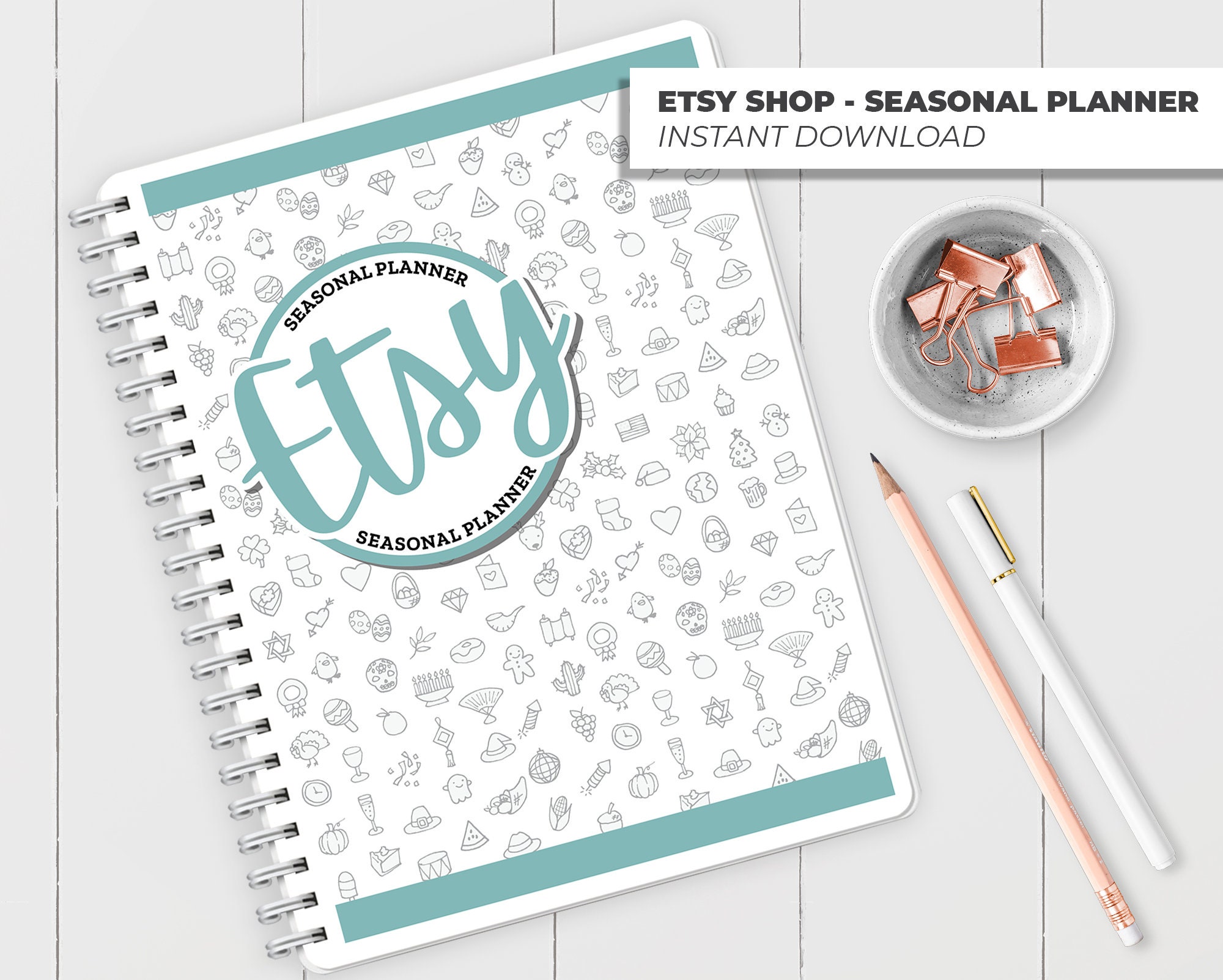 Etsy Seasonal Planner Etsy Shop Planner Printable Planner Etsy