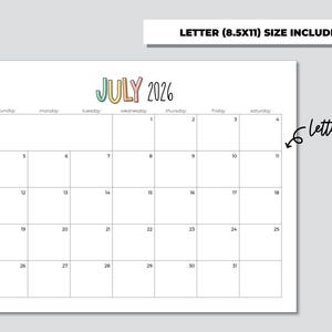 EDITIERBARER Sommer 2026 Kalender Set mit Mai, Juni, Juli, August, September Kalendern, um alle Ihre Sommeraktivitäten zu planen Bild 5