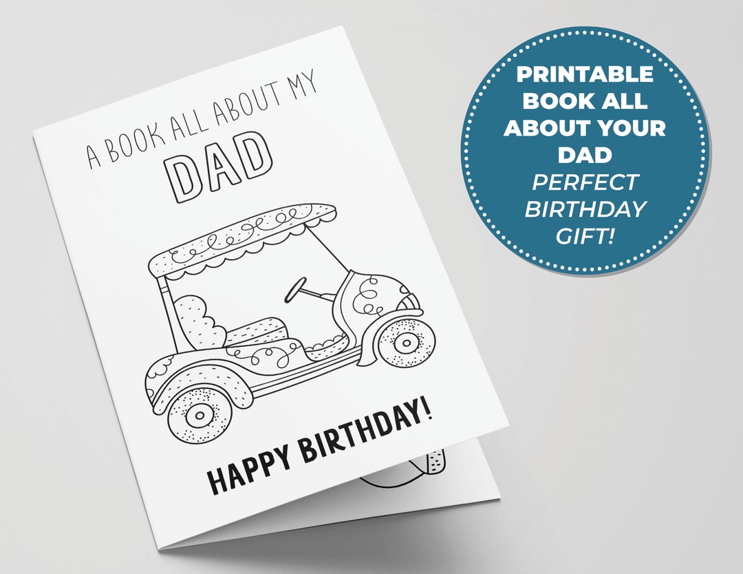 All About Dad Printable Book, Dad Birthday Gift From Kids, Perfect ...