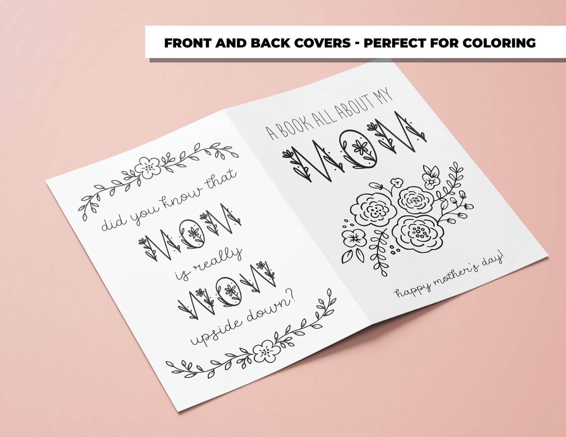 All About Mom Printable Book for Mother's Day Perfect - Etsy