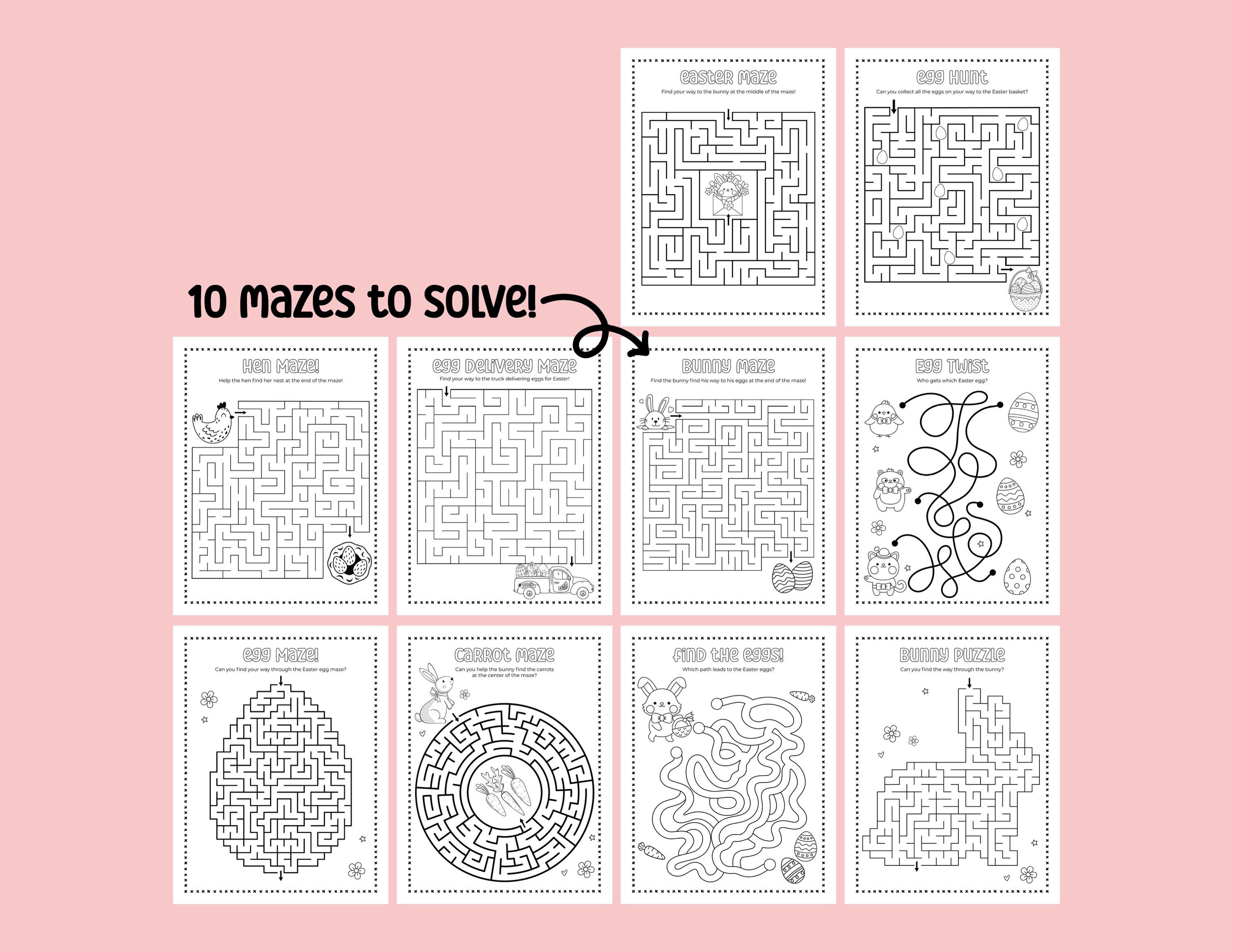 Easter Activity Bundle With Easter Coloring Pages, Printable Easter ...