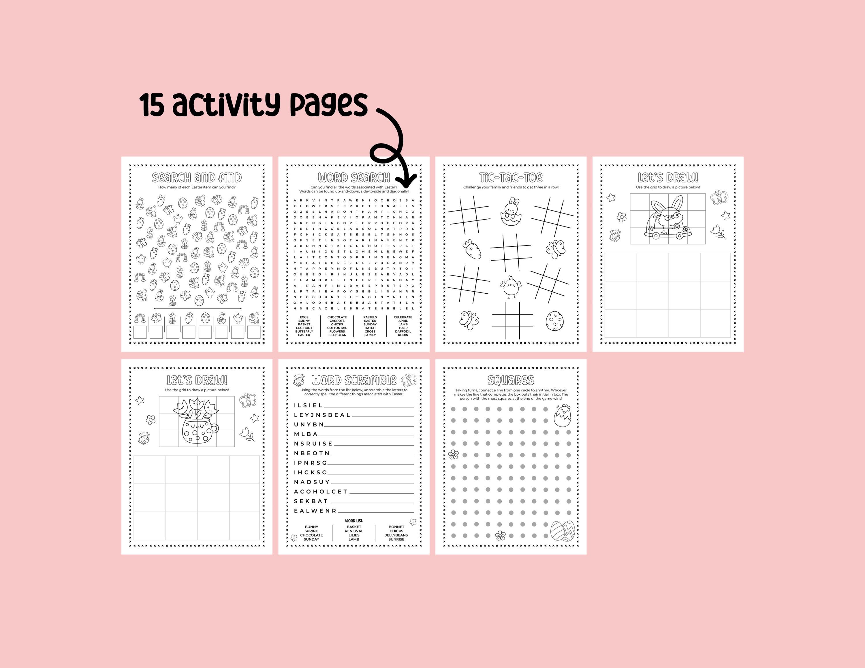 Easter Activity Bundle With Easter Coloring Pages, Printable Easter ...