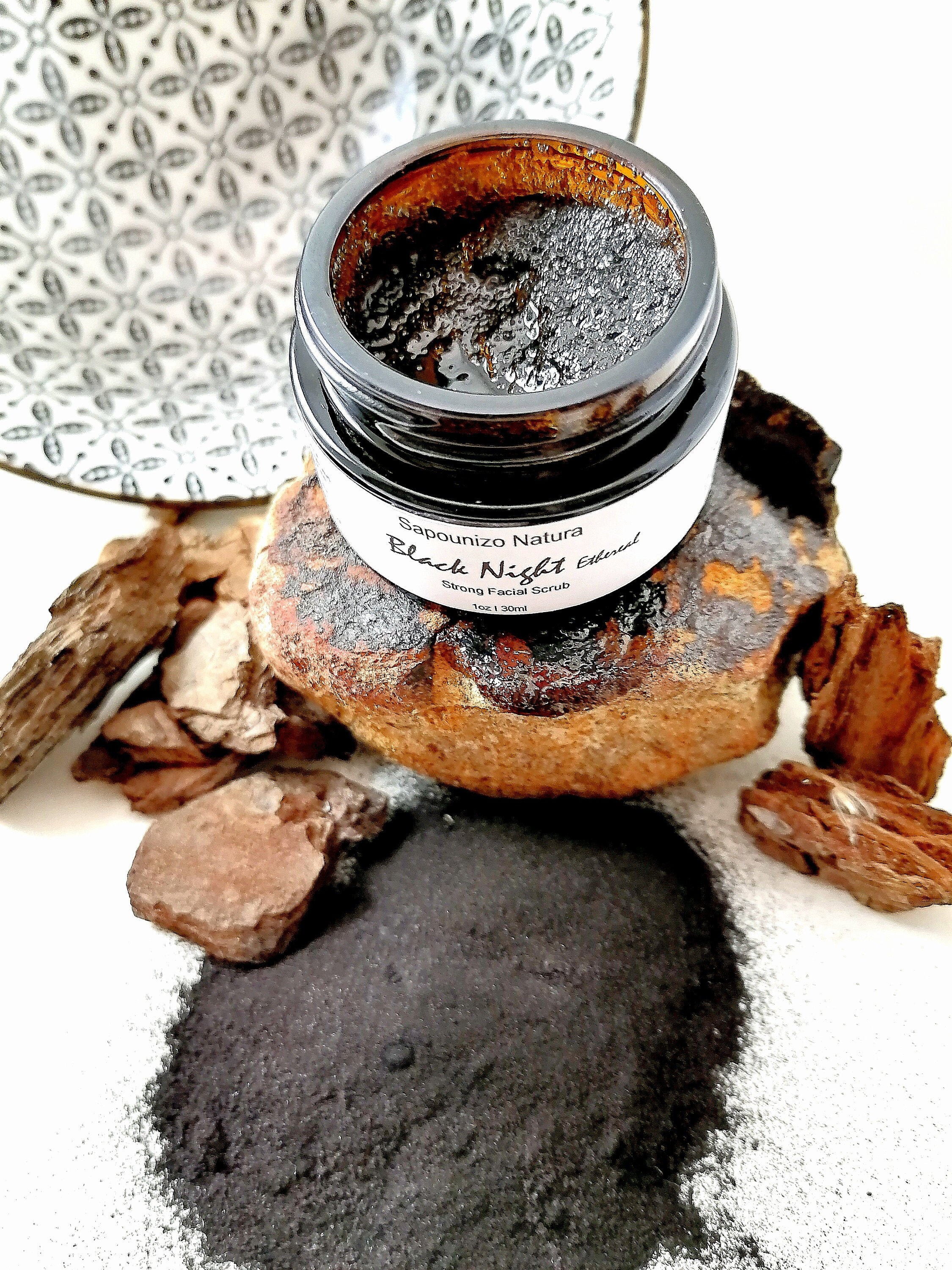 Natural Activated Charcoal Detox Facial Scrub, Ethereal Collection