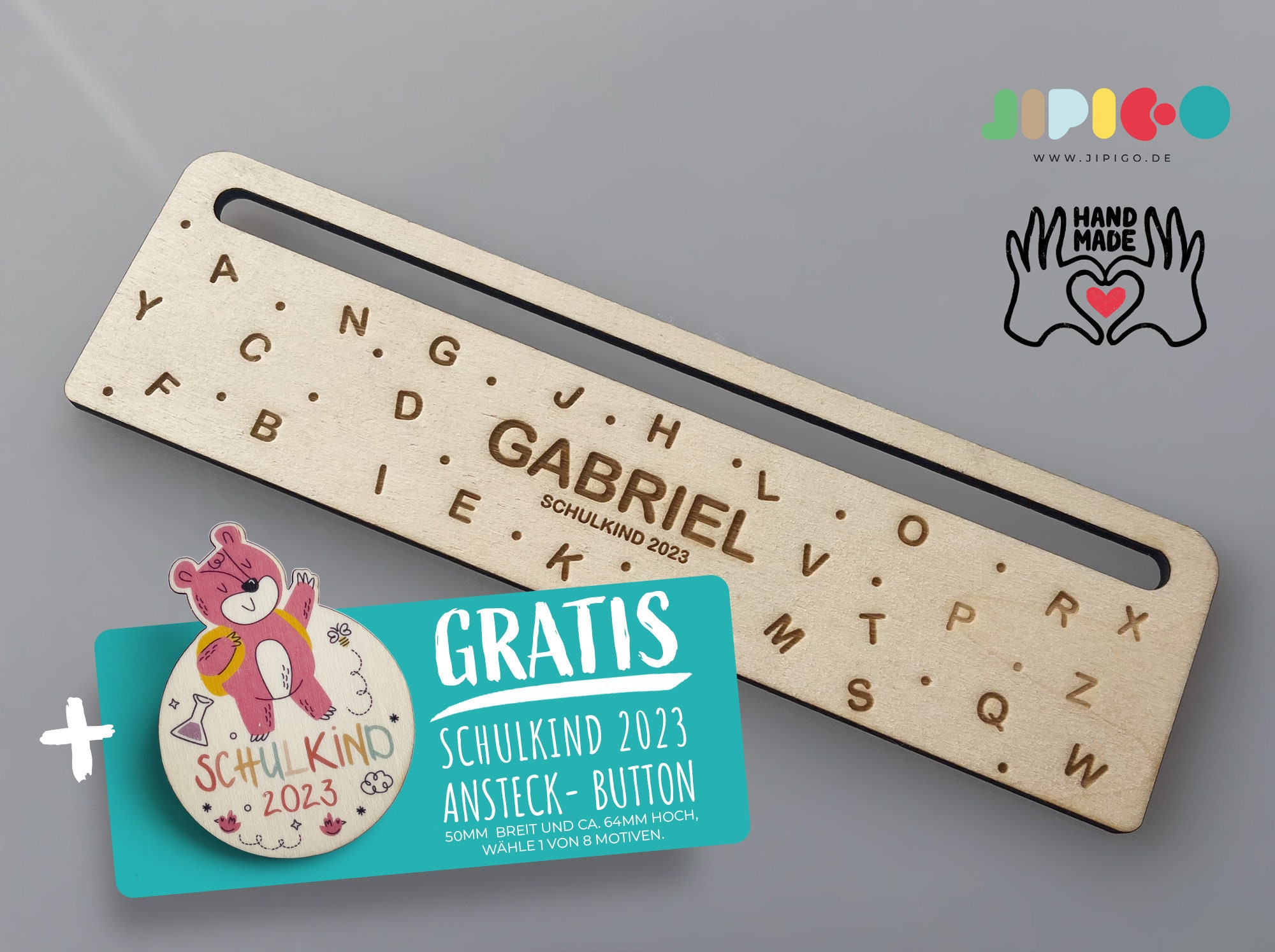 Personalized reading aid for school children 2024: Individual bookmark with different variants
