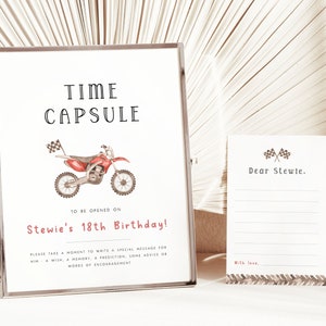 Two Fast Dirt Bike Time Capsule Template. Editable Two Fast Time Capsule 2nd Birthday Time Capsule Cards Dirt Bike Birthday Boy for Boys, D2