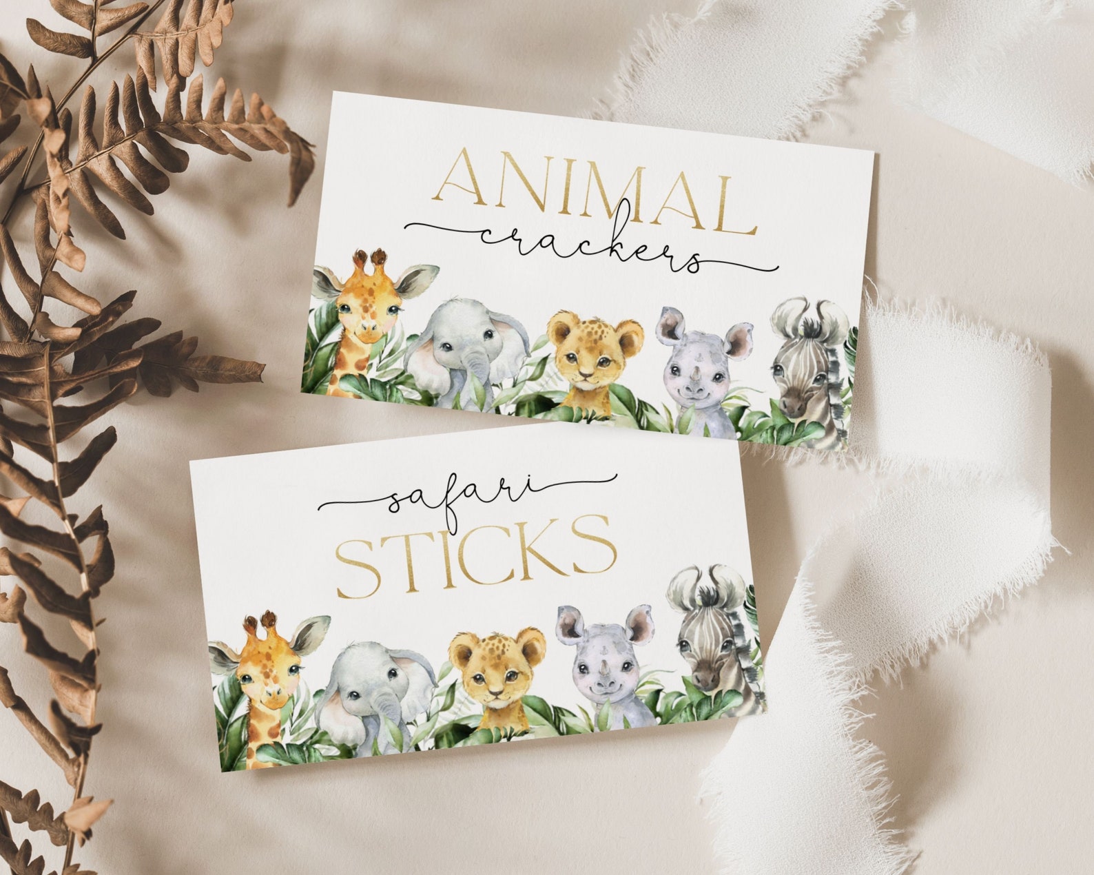 Safari Food Labels Template. Jungle Food Label Cards Wild One - Etsy