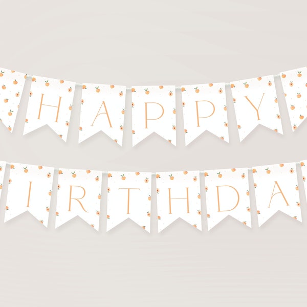 Sweet as a Peach 1st Birthday Banner Happy Birthday Banner Sweet Peach Birthday Garland Peach Banner Peach Bunting for Girls Party Banner P2