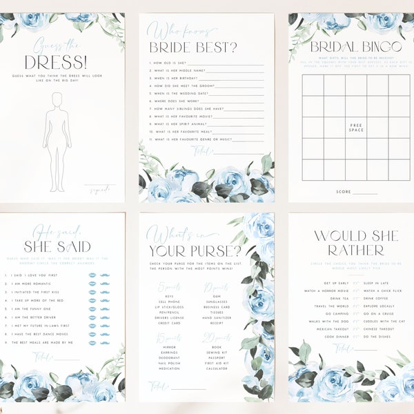 Blue Bridal Shower - Etsy
