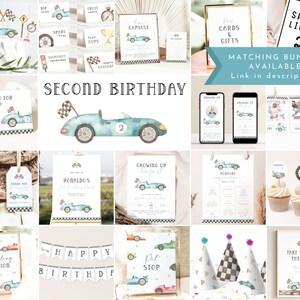 Two Fast Race Car Second Birthday Party Sign Template, Take One for the ...