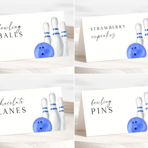 Joint Bowling Birthday Food Labels Editable Template Bowling Party Food Label Cards Bowling Birthday Party Place Cards Tent Card Strike. BW3
