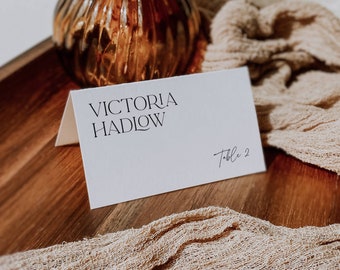 Modern Wedding Place Cards Template Editable Place Card Printable Wedding Table Name Cards Personalized Wedding Minimal Place Cards - Lauren