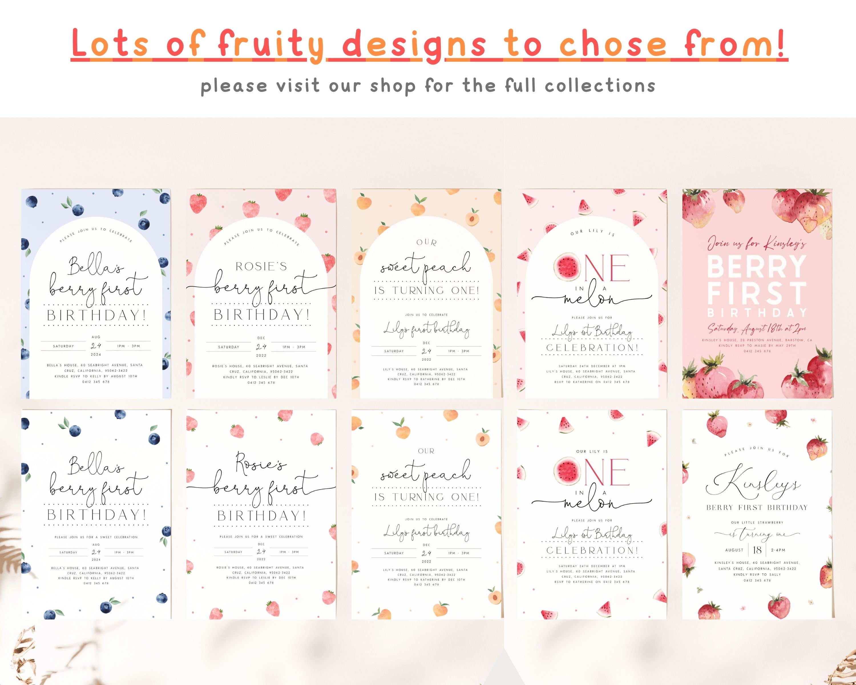 Blueberry Custom Sign Template. Berry First Birthday Berry Sweet ...