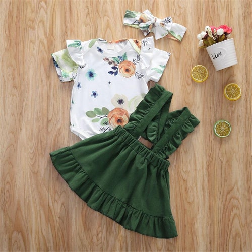 Cute Baby Girl Princess Floral Print Lace Dress Outfits - Etsy