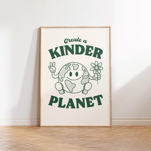 Retro quote print, trendy groene poster, trendy wall art print, vintage esthetische inrichting, motiverende afdrukbare, positieve bevestiging poster