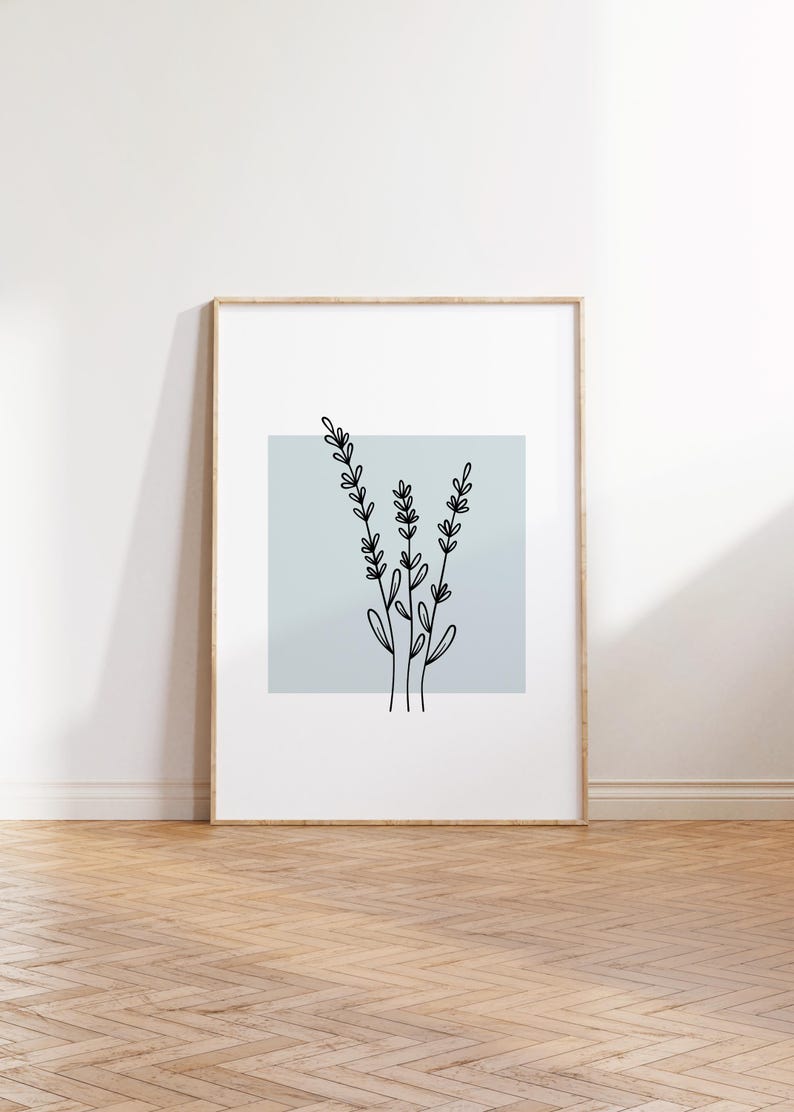 Set of Three Floral Digital Art Print | Minimal Art, Printable Wall Art ...