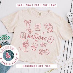 Mahjong SVG Clipart, Mahjong PNG Shirt Design, Mahjong Gift Ideas, Sweatshirt and Mahjong T Shirt Apparel Design, Digital Products.