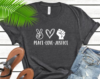 Download Peace Love Justice Etsy