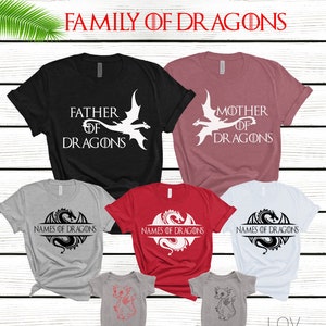 Dragon Family Shirt, Dragon Mom Shirt. Dragon Father shirt, Mother's day Shirt, Dragon Child, Funny shirt, Gift Shirt, Father day shirt