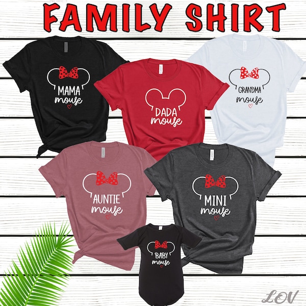 Family Shirt, Disney Mom Tee,  Disney Mama Shirt, Disneyland Shirt, Women Disney Shirt, Baby Shirt, Daddy Shirt, Grandma shirt,Family mouse