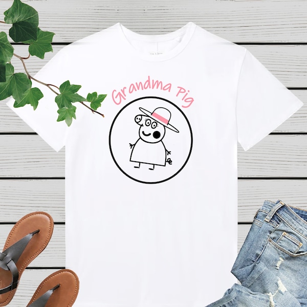 Grandma Pig, Pig Family Tshirt, Matching Family Shirt, Daddy Pig Tee, Mommy Pig Shirt, Sister Pig tee, Birthday Girl Tshirt,