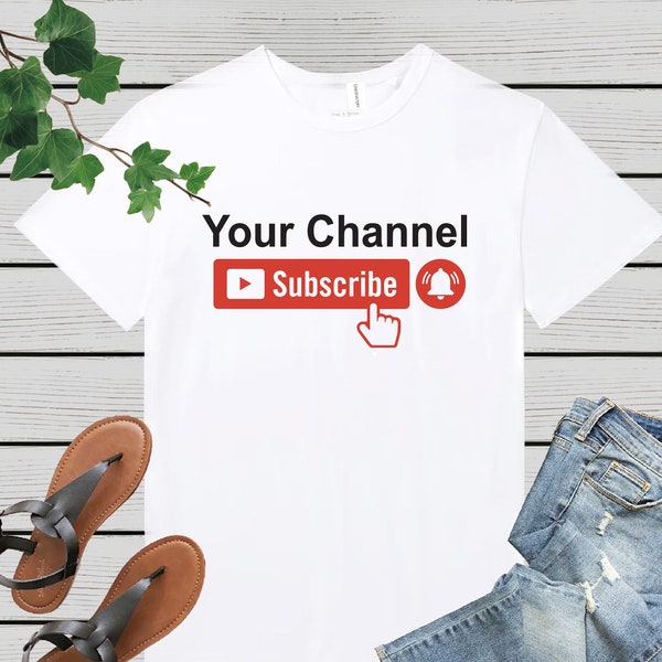 Custom YouTuber Shirt, YourChannel Shirt, Your Channel Shirt,  Subscribe Shirt, Youtube Channel Tee,Custom Channel Shirt,Youtube Subscribers