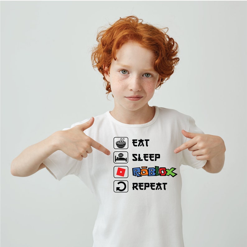 Eat Sleep Roblox Repeat Shirt, Roblox Pieces Shirt, Roblox Shirt, Roblox Lover Shirt, Streamer Shirt, Roblox Shirt For Kids image 2