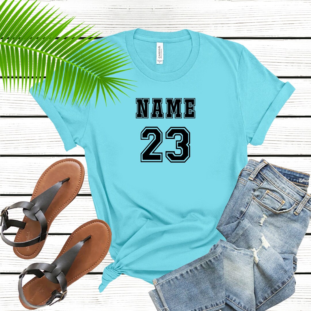 Custom Sports Tshirt Front Back Name and Numberyour Team Etsy