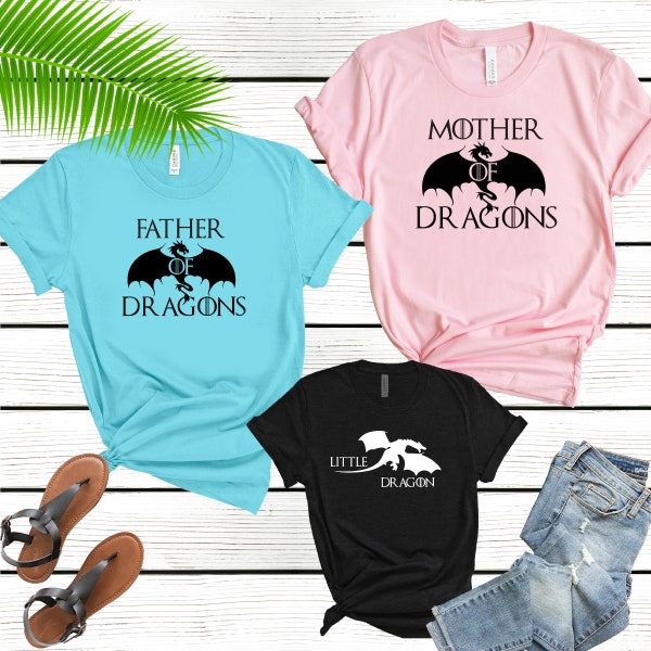 Personalized Dragon shirt, Dragon Mom Shirt. Dragon Father shirt, Mother's day Shirt, Little Dragon , Funny shirt, Father day shirt