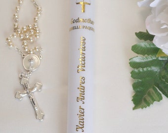 Baptism candle,christening candle,confirmation,first holy communion,christening personalized with gold foil,personalized candle, name candle