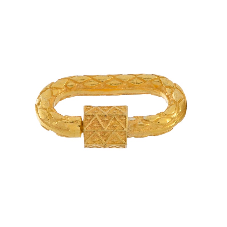 Harlequin Carabiner Double Strand Bracelet Paperclip Chain 925 Silver 18 Ct Gold Plating