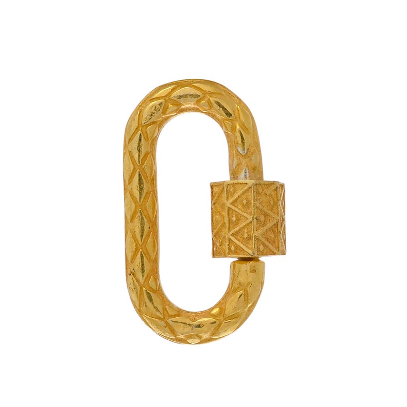 Harlequin Carabiner Double Strand Bracelet Paperclip Chain 925 Silver 18 Ct Gold Plating