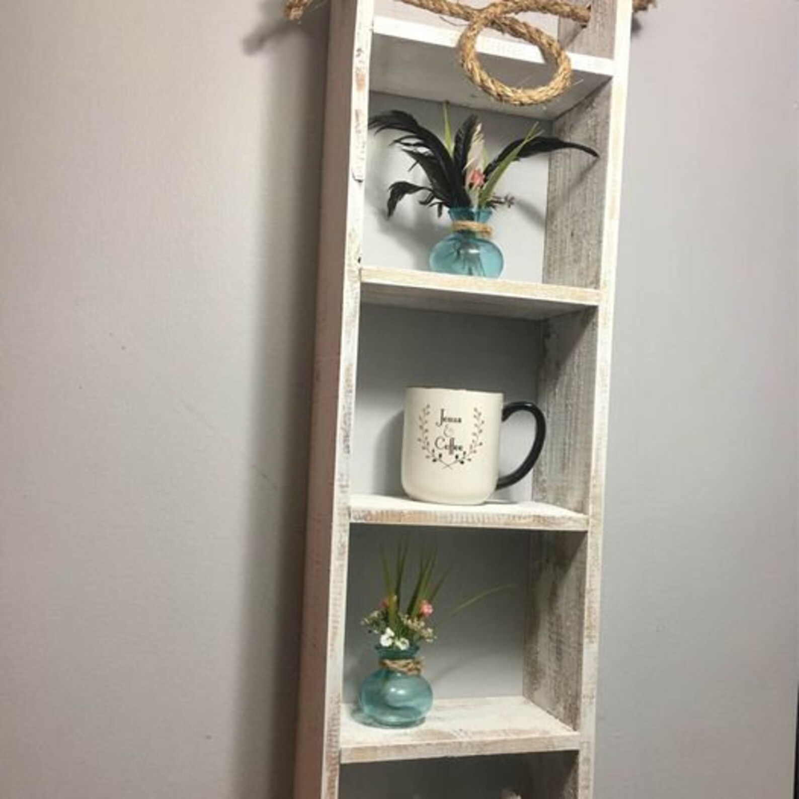 Hanging Rope Ladder Shelf Etsy