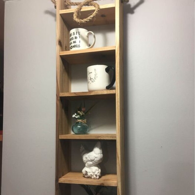 Hanging Rope Ladder Shelf Etsy