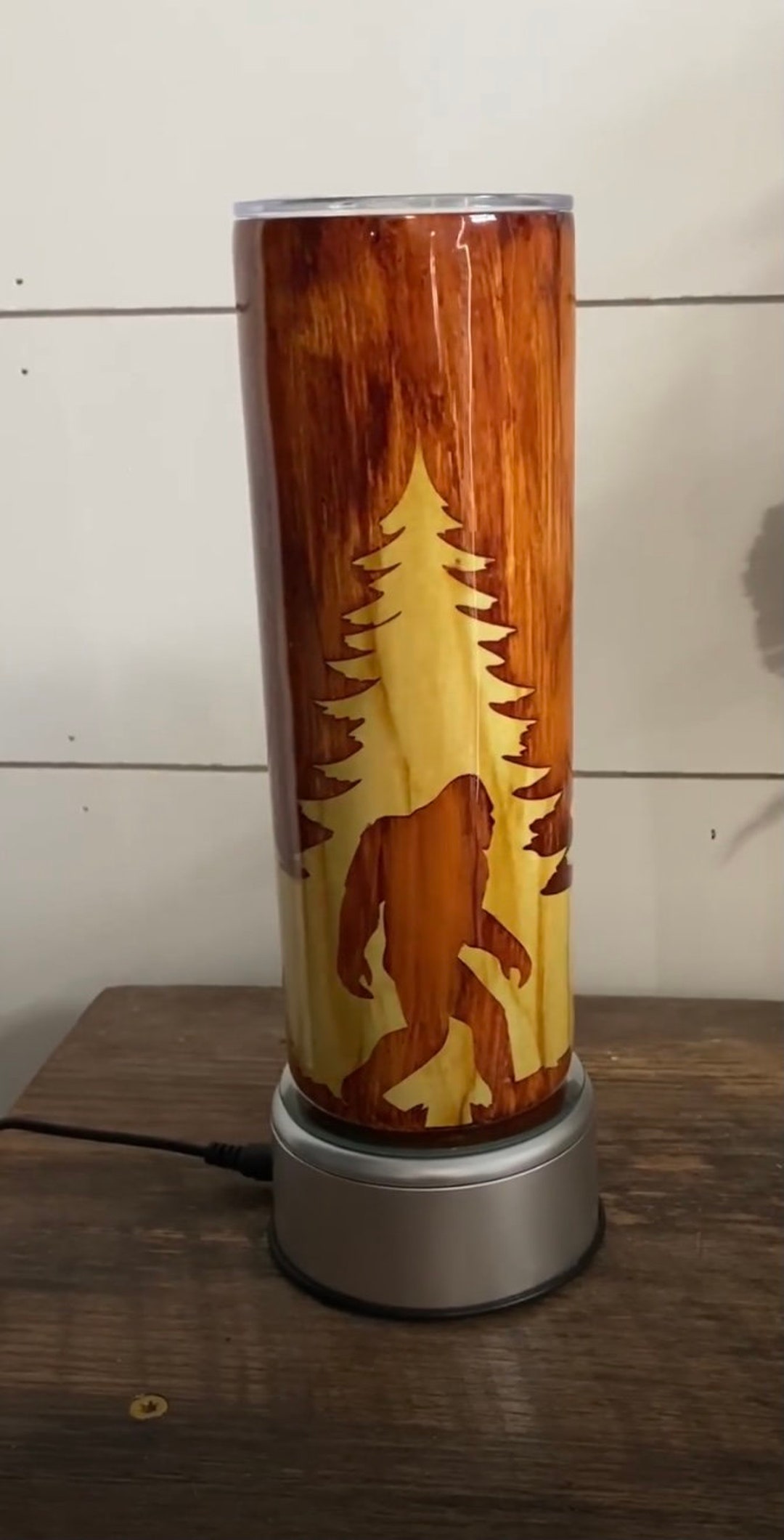 Wood Grain Look Distressed Epoxy Tumbler Etsy