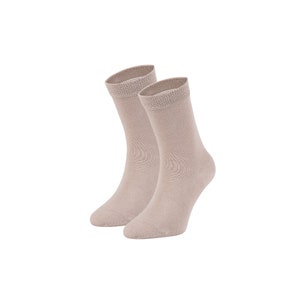 Beige Long Socks (1 pair) | Cotton Socks | Basic | Kids Socks | Socks for Girls and Boys | Casual Socks | ZOOKSY