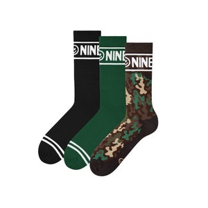 ZOOKSY NINETIES 3x Long Socks Camo Military for Tenis Adults | Women&#39;s Socks | Men&#39;s Socks | Gift for Men | Gift for Women
