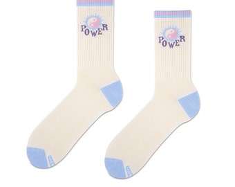 Zooksy - Socken für Dammen and Herren 1 Paar SURF I Bunte Socken I Baumwolle Socken für Gute Laune I Socken mit Einem Thema Surf | POWER