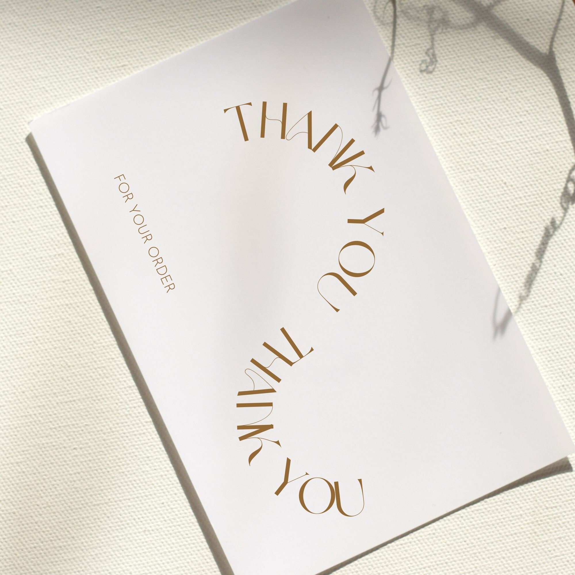 Printable Luxury Thank You for Your Order Card, Template Card, Thank ...