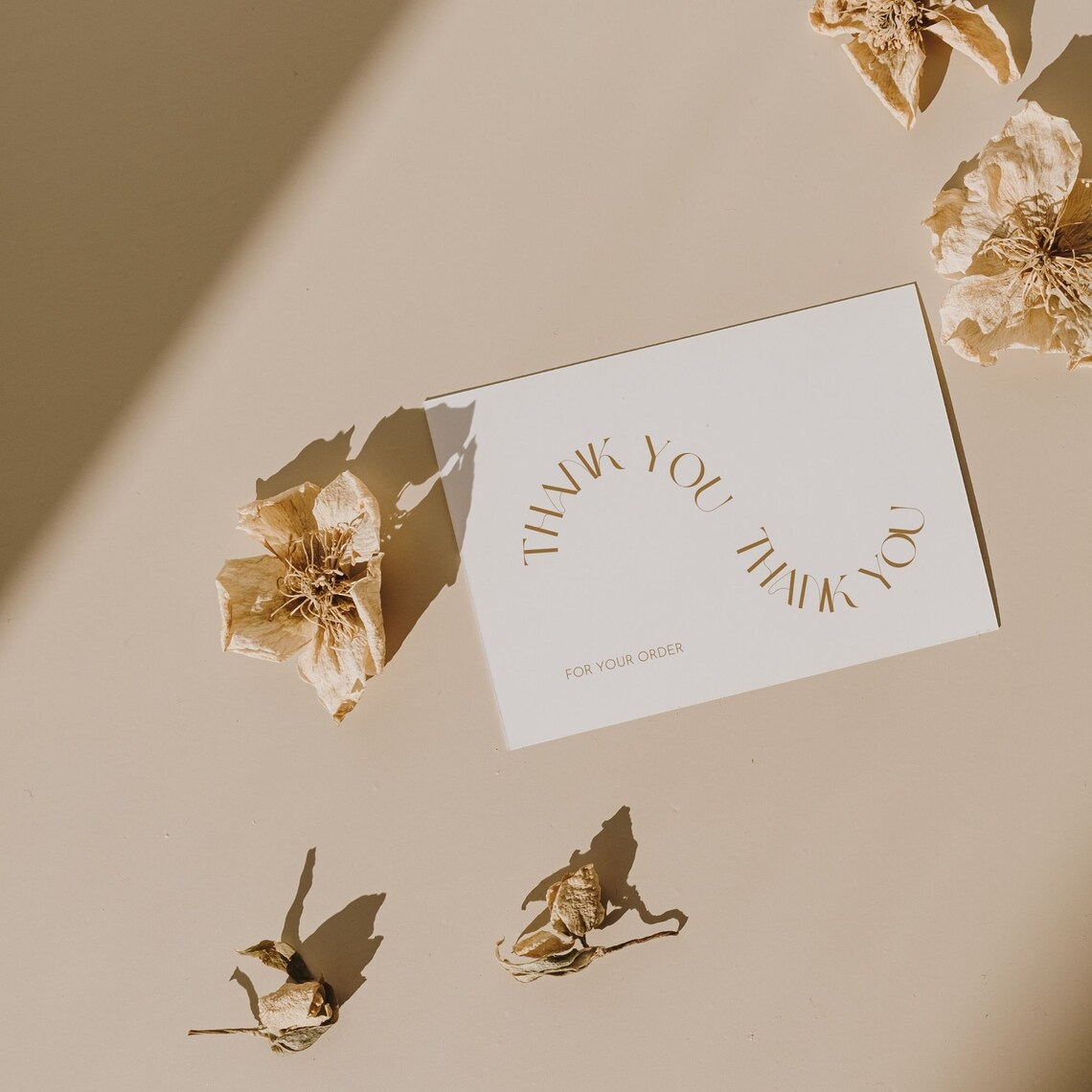 Printable Luxury Thank You for Your Order Card, Template Card, Thank ...