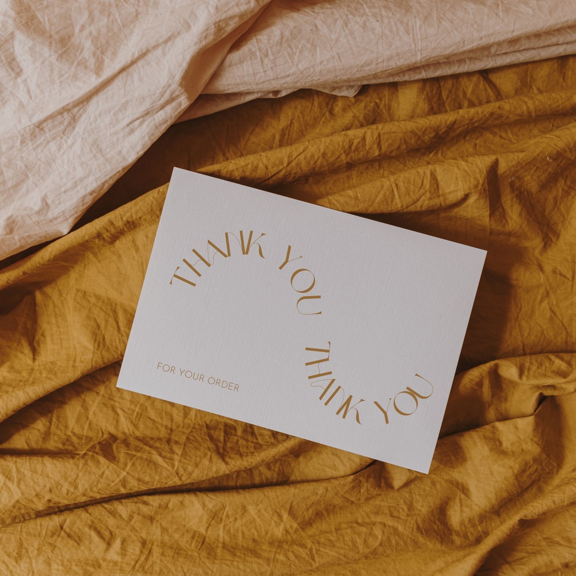 Printable Luxury Thank You for Your Order Card, Template Card, Thank ...
