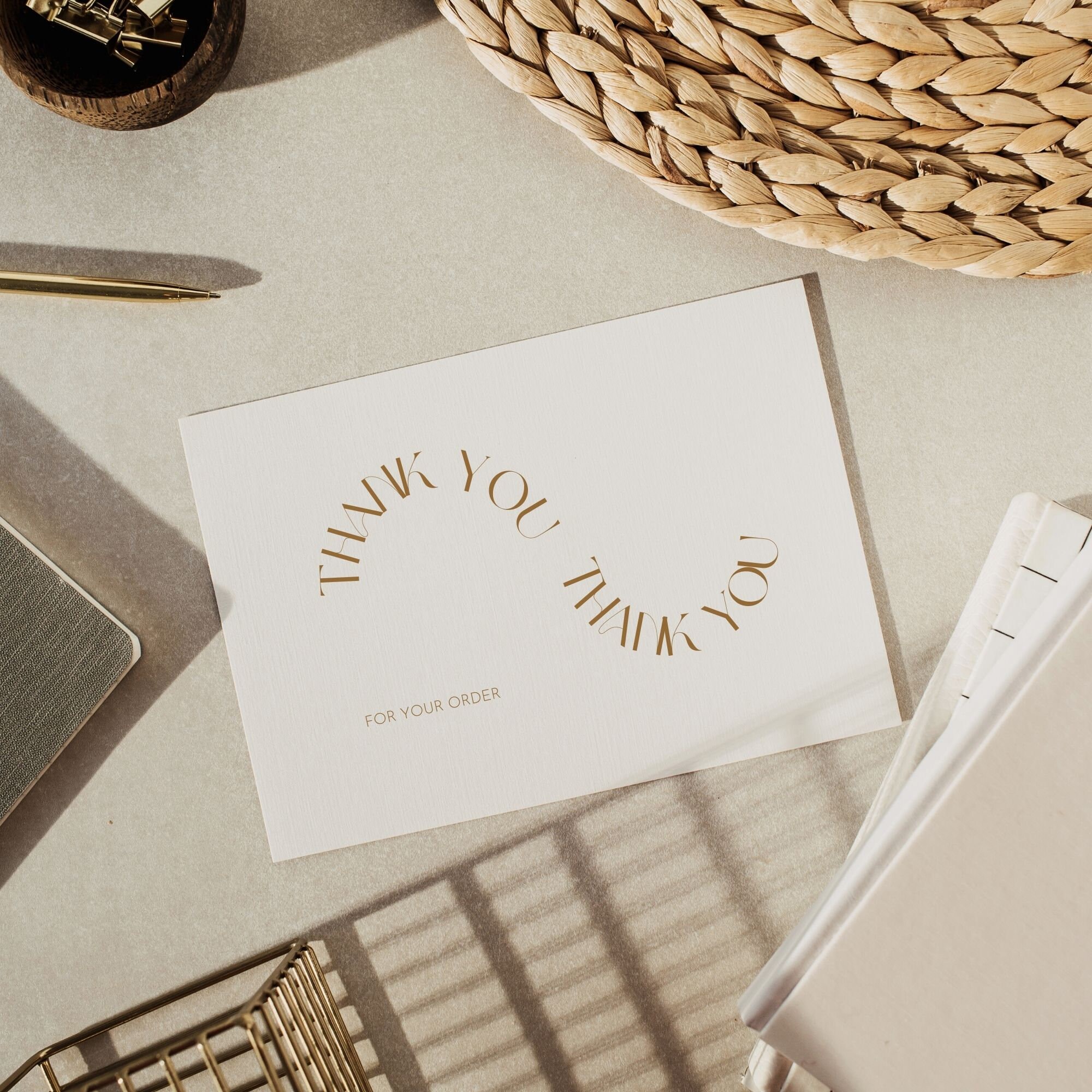 Printable Luxury Thank You for Your Order Card, Template Card, Thank ...